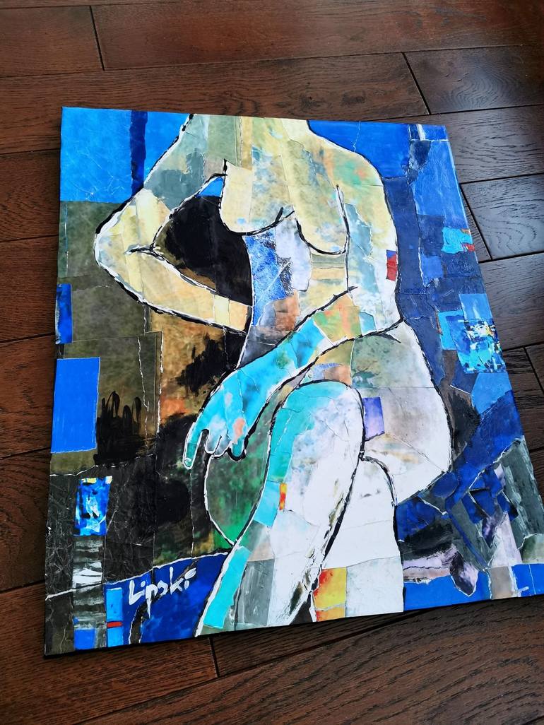 Original Nude Mixed Media by Robert Andler-Lipski