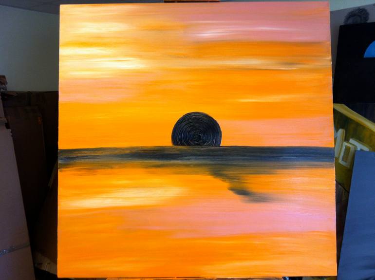 Black Sun over Arizona II Painting by Delene Bost | Saatchi Art