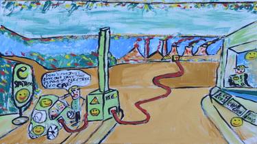 Original Pop Art Cartoon Painting by Bb Bango