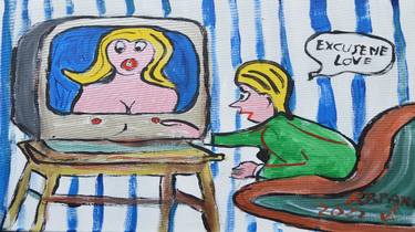 Original Pop Art Cartoon Painting by Bb Bango