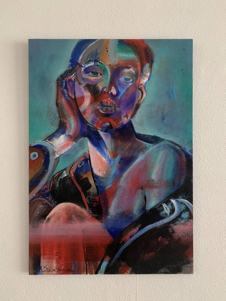 Original Expressionism Portrait Painting by Stefan Venbroek