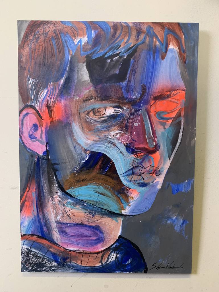 Original Expressionism Portrait Painting by stefan venbroek