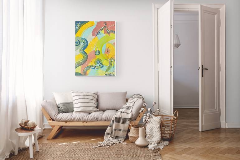 Original Abstract Expressionism Abstract Painting by Delphine Bernard