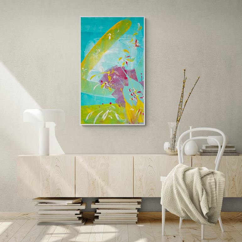 Original Abstract Expressionism Abstract Painting by Delphine Bernard