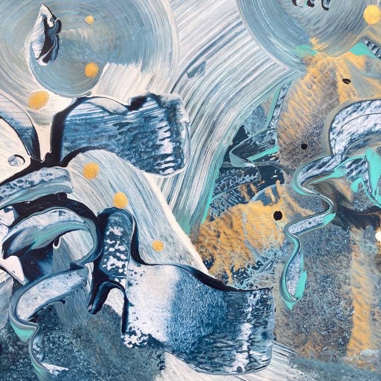 Original Abstract Expressionism Abstract Painting by Delphine Bernard