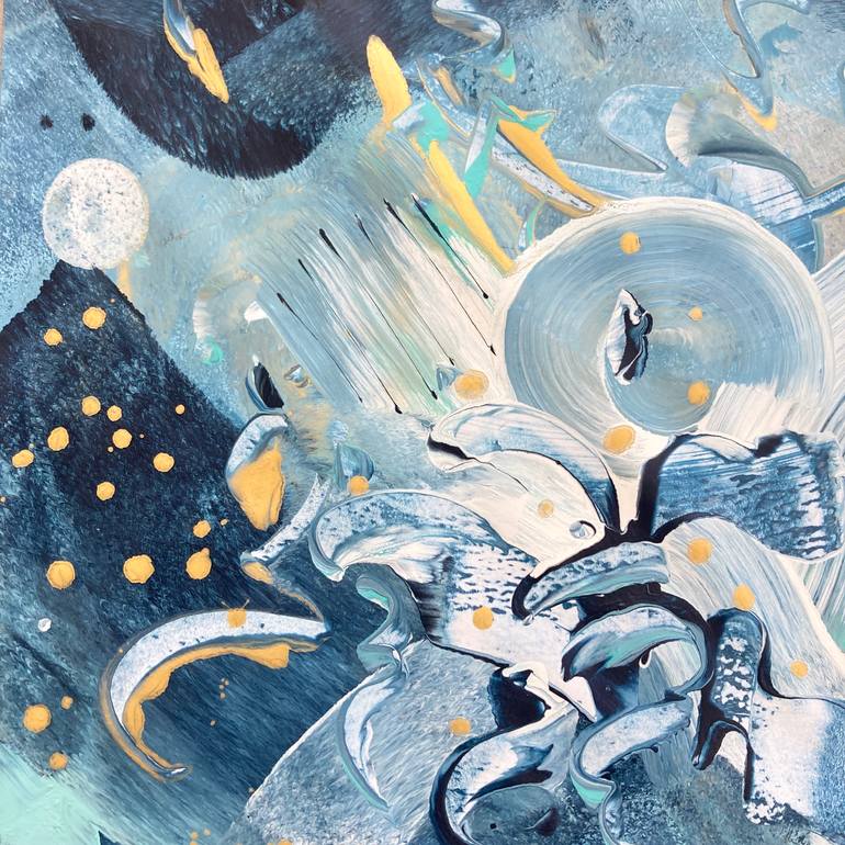 Original Abstract Expressionism Abstract Painting by Delphine Bernard