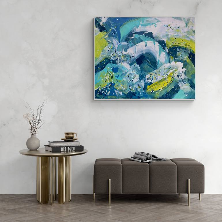 Original Abstract Expressionism Abstract Painting by Delphine Bernard