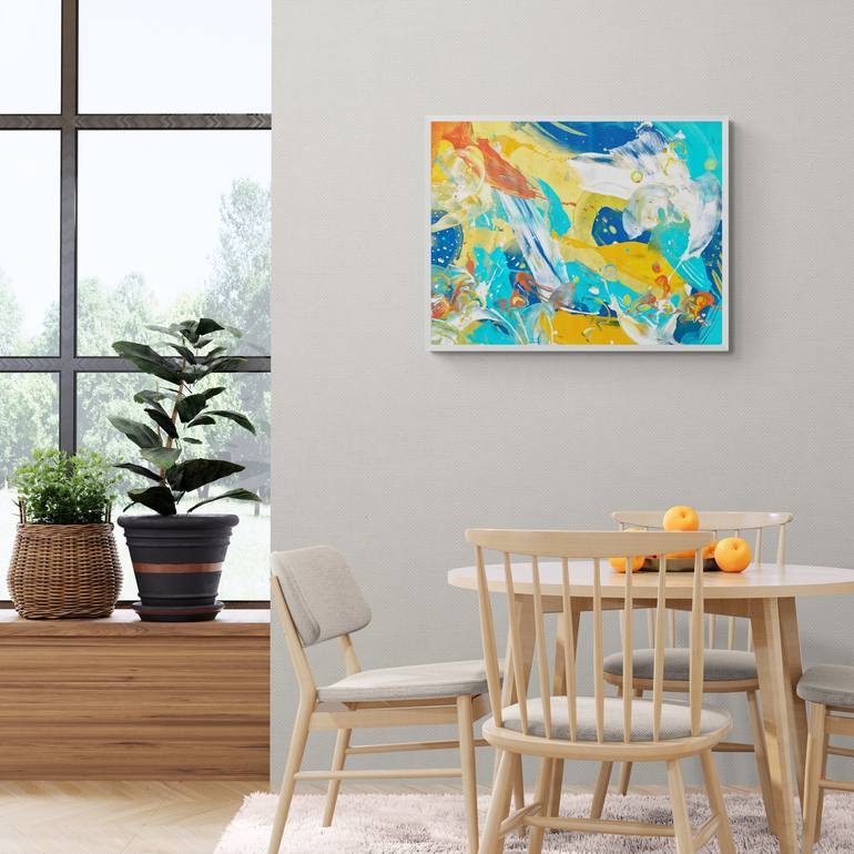 Original Abstract Expressionism Abstract Painting by Delphine Bernard