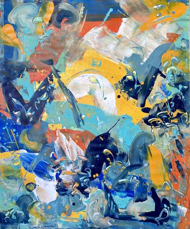 Original Abstract Expressionism Abstract Paintings by Delphine Bernard