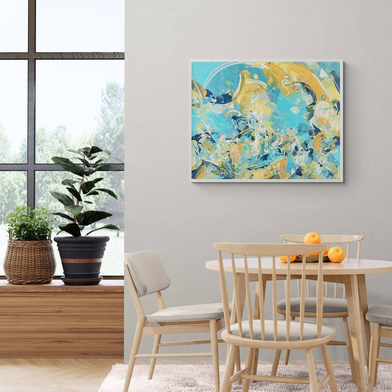 Original Abstract Expressionism Abstract Painting by Delphine Bernard