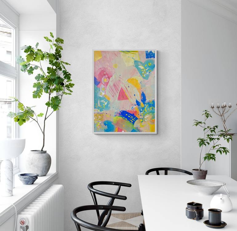 Original Abstract Expressionism Abstract Painting by Delphine Bernard