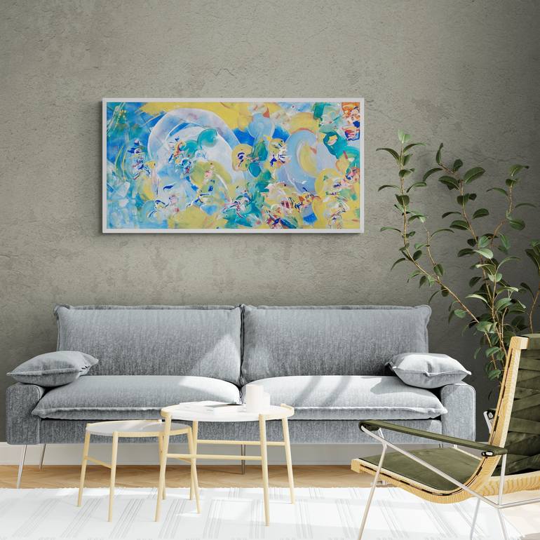 Original Abstract Expressionism Abstract Painting by Delphine Bernard