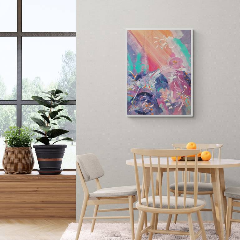 Original Abstract Painting by Delphine Bernard