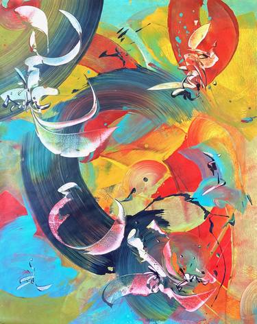 Original Illustration Abstract Paintings by Delphine Bernard