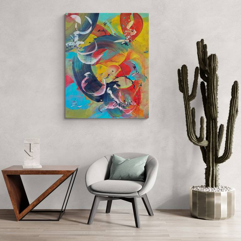 Original Contemporary Abstract Painting by Delphine Bernard