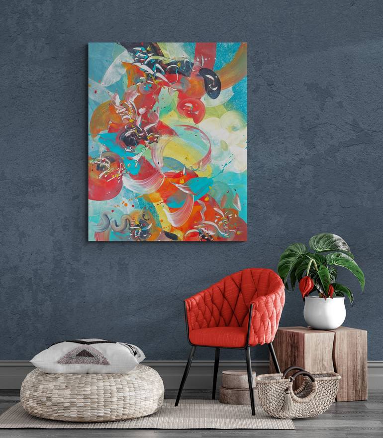 Original Abstract Painting by Delphine Bernard