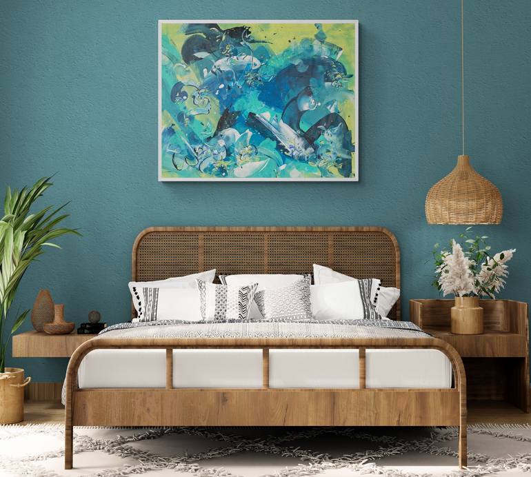 Original Abstract Painting by Delphine Bernard