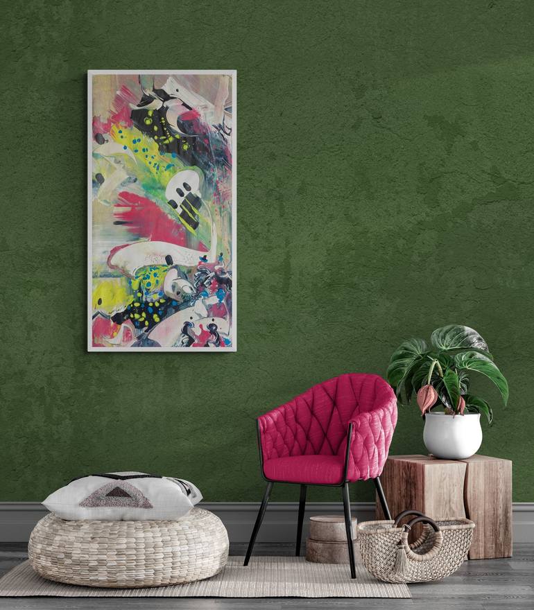 Original Abstract Painting by Delphine Bernard