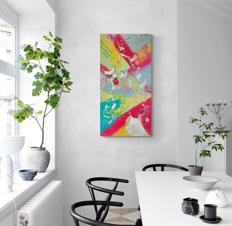 Original Abstract Expressionism Abstract Painting by Delphine Bernard