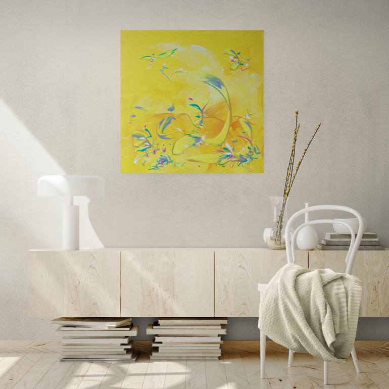 Original Abstract Expressionism Abstract Painting by Delphine Bernard