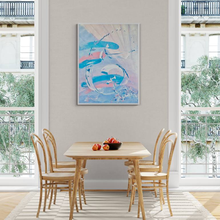 Original Abstract Expressionism Abstract Painting by Delphine Bernard
