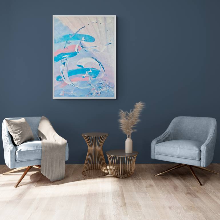 Original Abstract Expressionism Abstract Painting by Delphine Bernard