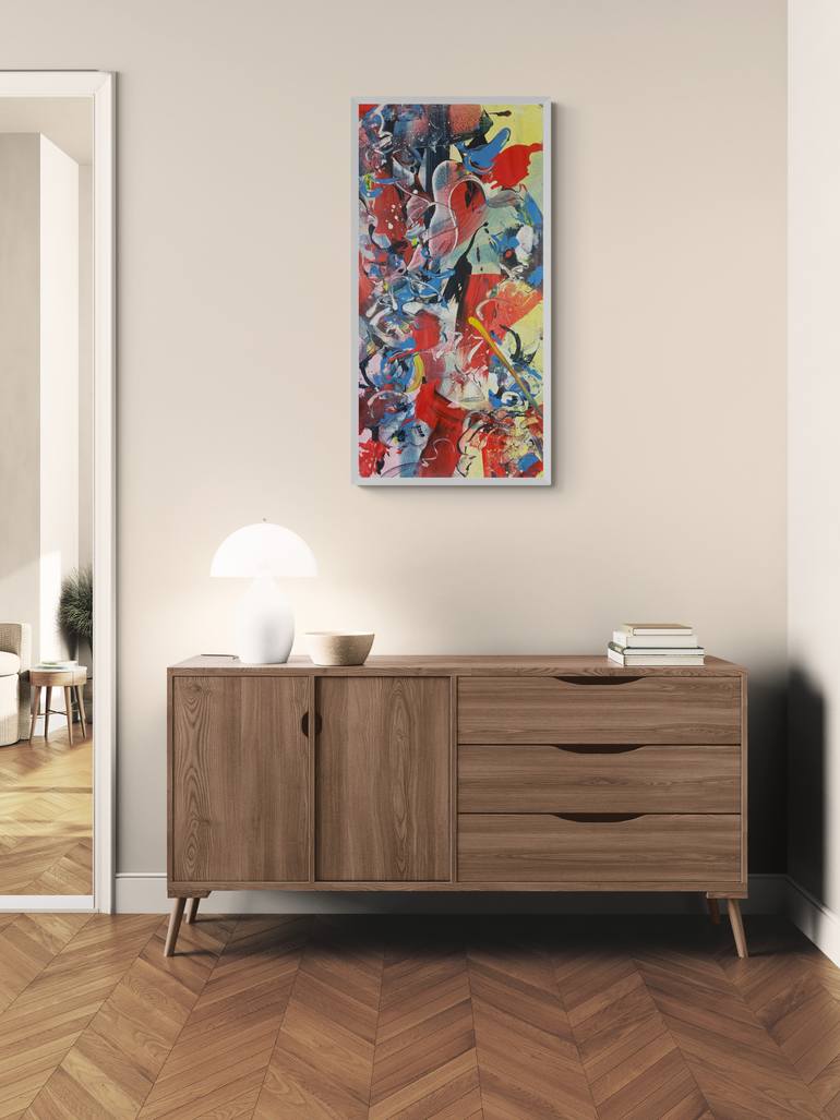 Original Abstract Expressionism Abstract Painting by Delphine Bernard