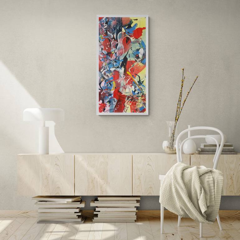 Original Abstract Expressionism Abstract Painting by Delphine Bernard
