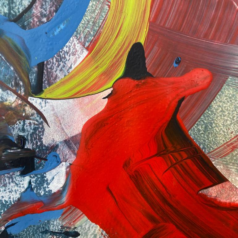 Original Abstract Expressionism Abstract Painting by Delphine Bernard