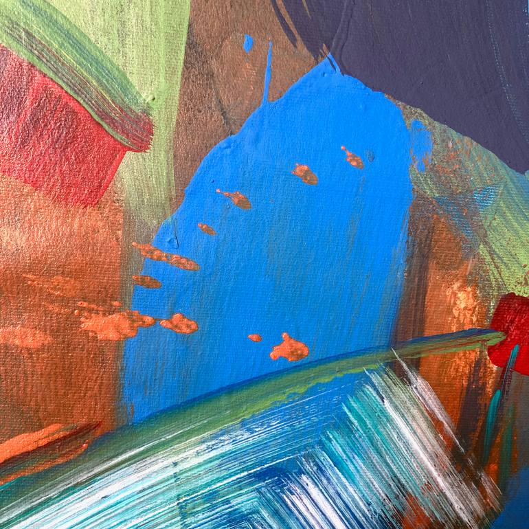 Original Abstract Expressionism Abstract Painting by Delphine Bernard