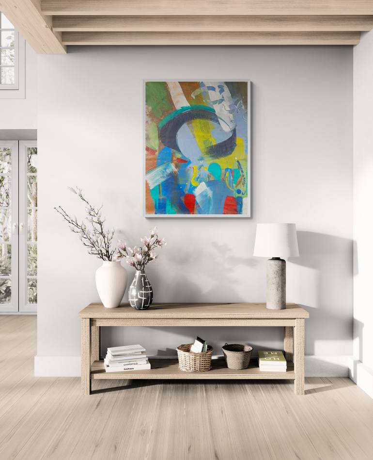 Original Abstract Expressionism Abstract Painting by Delphine Bernard