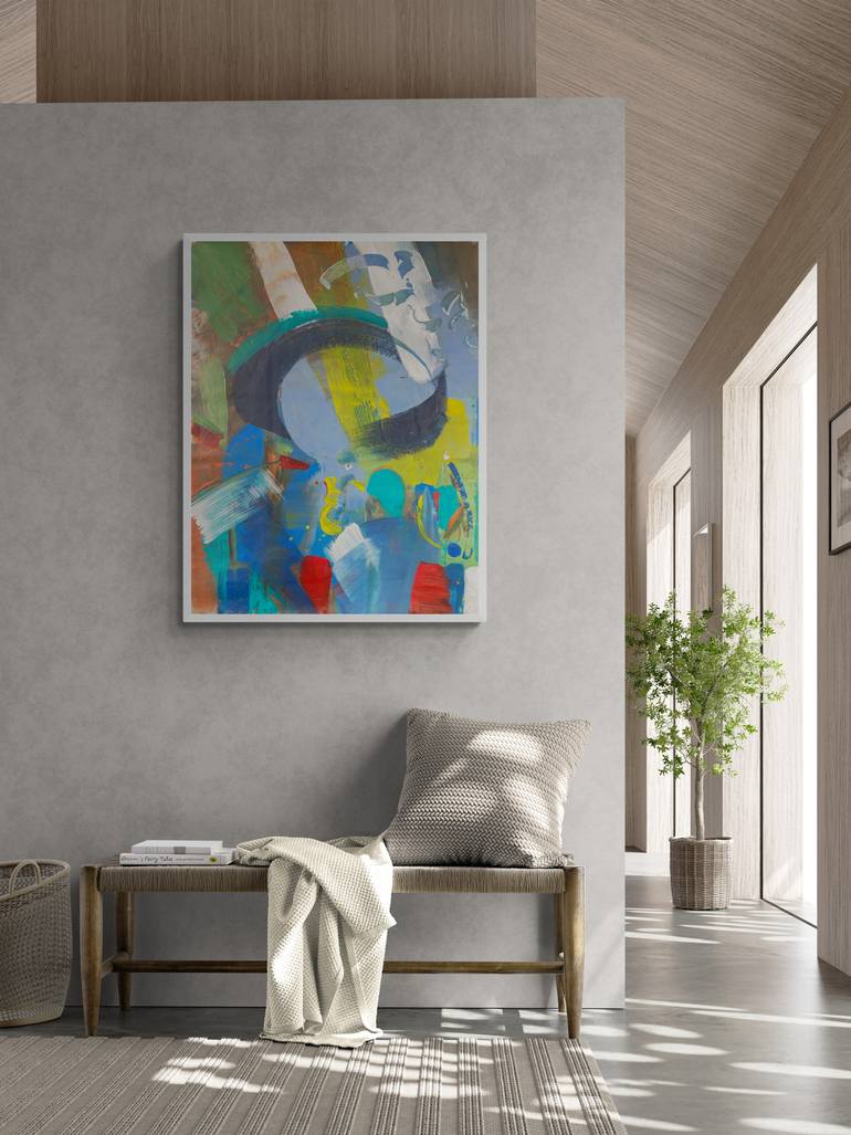 Original Abstract Expressionism Abstract Painting by Delphine Bernard