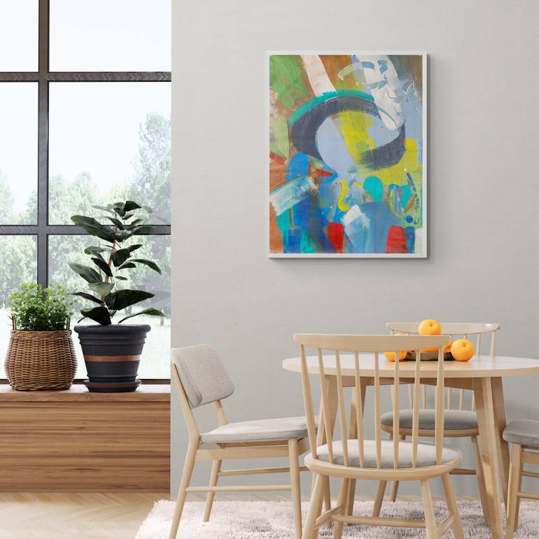 Original Abstract Expressionism Abstract Painting by Delphine Bernard