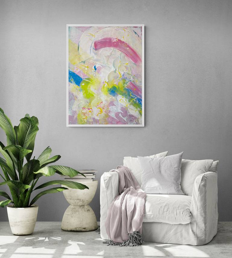 Original Abstract Expressionism Abstract Painting by Delphine Bernard