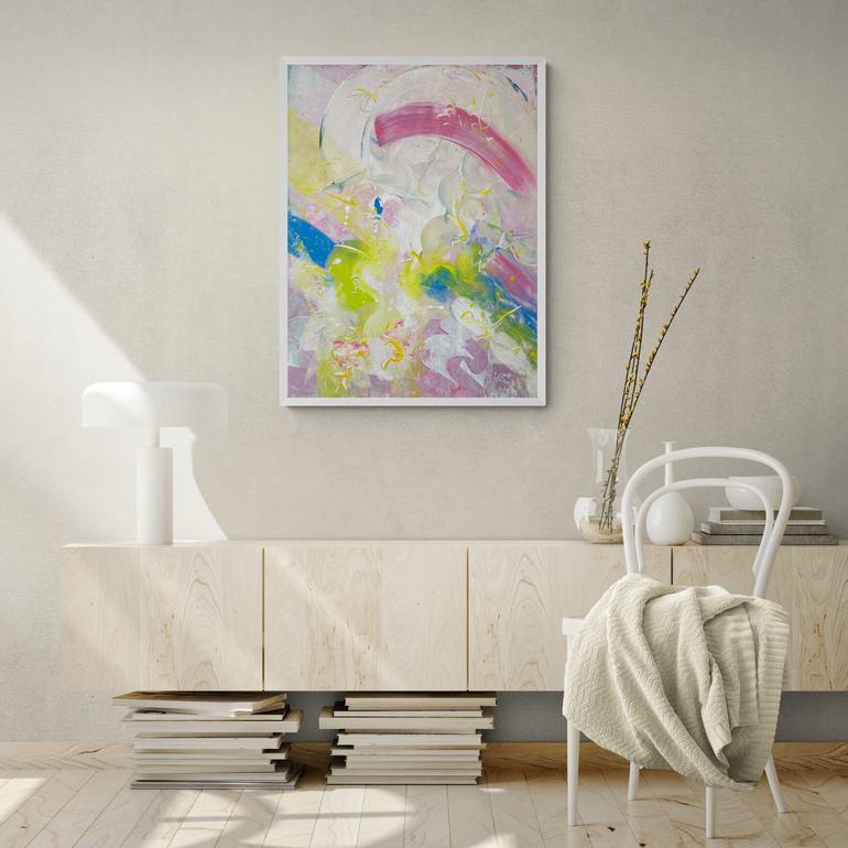 Original Abstract Expressionism Abstract Painting by Delphine Bernard
