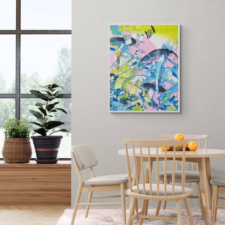 Original Abstract Expressionism Abstract Painting by Delphine Bernard