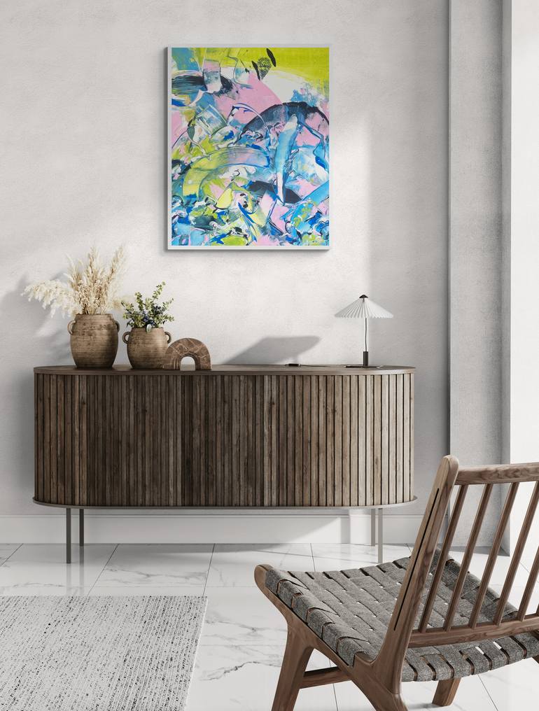 Original Abstract Expressionism Abstract Painting by Delphine Bernard