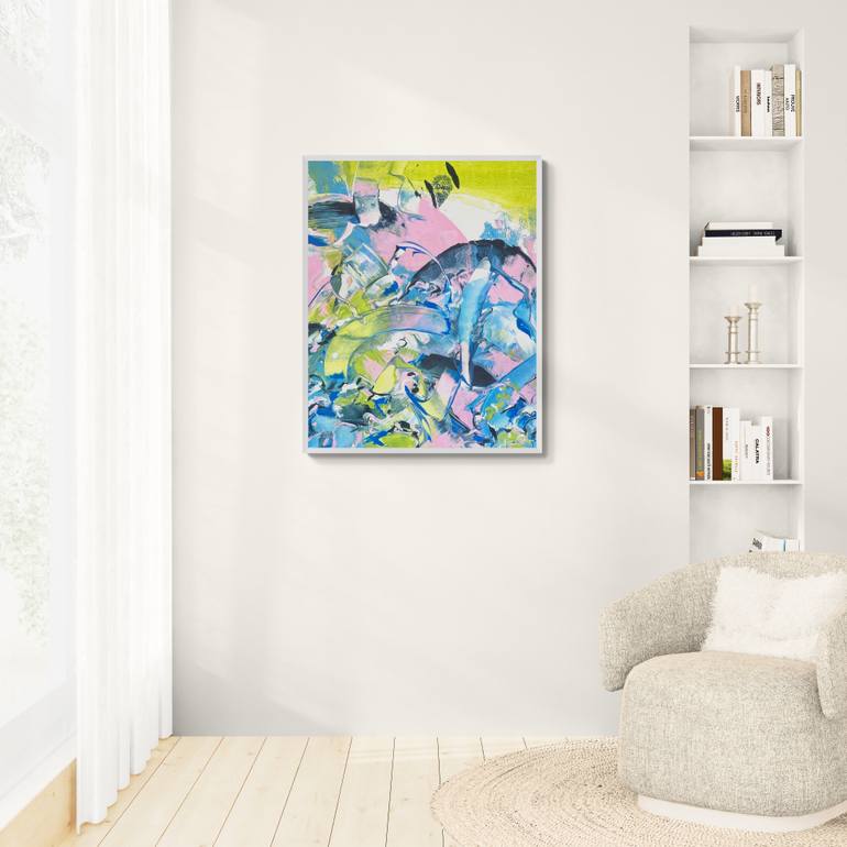 Original Abstract Expressionism Abstract Painting by Delphine Bernard