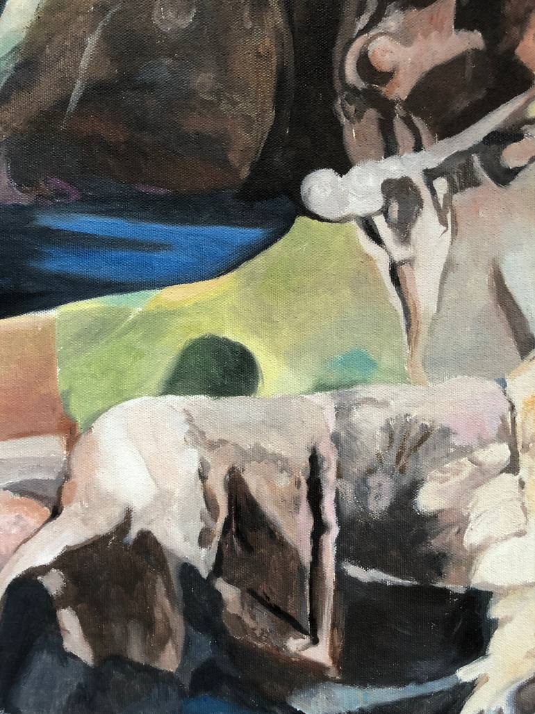 Original Art Deco Abstract Painting by Marek Hospodarsky