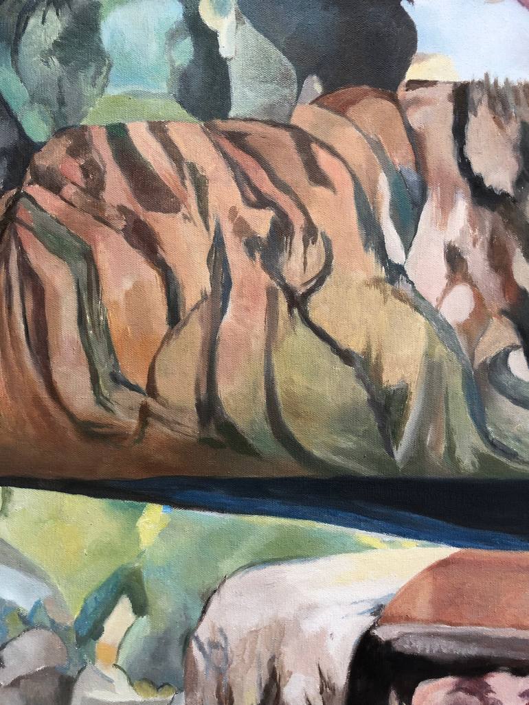 Original Art Deco Abstract Painting by Marek Hospodarsky