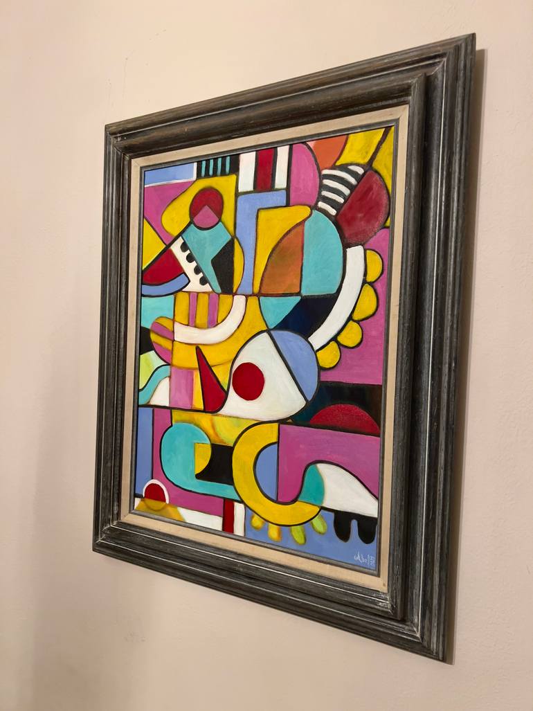 Original Abstract Expressionism Abstract Painting by Abel Ortiz