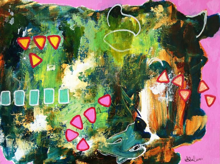 Original Abstract Expressionism Abstract Paintings by Abel Ortiz