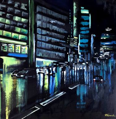 Original Expressionism Cities Paintings by Paulina Taranek