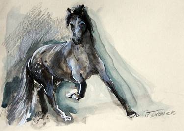 Print of Art Deco Horse Drawings by Paulina Taranek