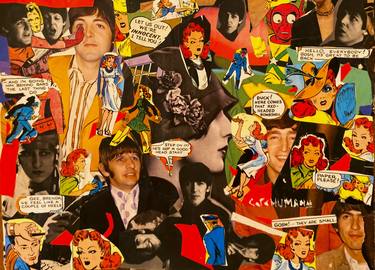 Original Celebrity Collage by Carl Schumann