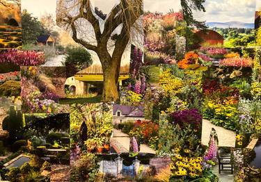 Original Floral Collage by Carl Schumann