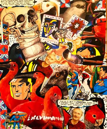 Original Pop Art Pop Culture/Celebrity Collage by Carl Schumann