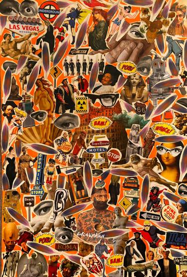 Original World Culture Collage by Carl Schumann