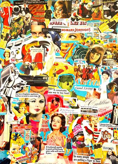 Original Pop Art People Collage by Carl Schumann