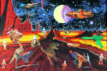 Original Surrealism Fantasy Collage by Carl Schumann